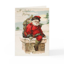 Weihnachtsgrußkarte mit Weihnachtsmann