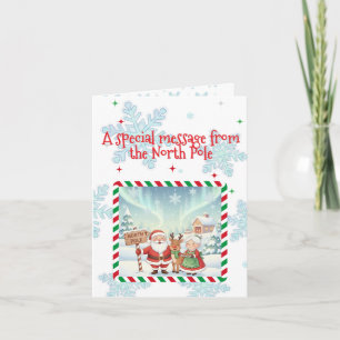 Weihnachtsgrußkarte Nordpol Feiertagskarte