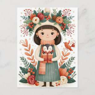Weihnachtsgrußkarte zum Fest Postkarte