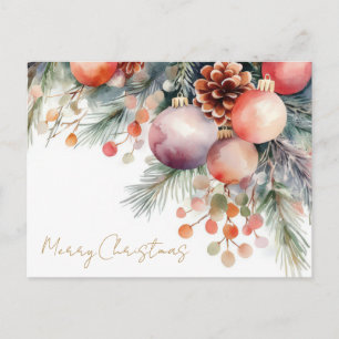 Weihnachtsgrußkarte zum Fest Postkarte