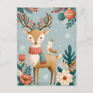 Weihnachtsgrußkarte zum Fest Postkarte