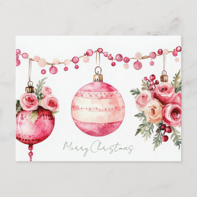 Weihnachtsgrußkarte zum Fest Postkarte (Vorderseite)