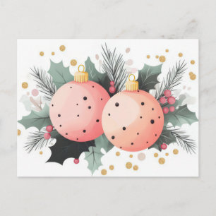Weihnachtsgrußkarte zum Fest Postkarte