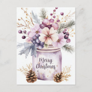 Weihnachtsgrußkarte zum Fest Postkarte