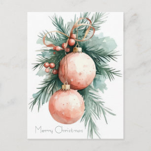 Weihnachtsgrußkarte zum Fest Postkarte