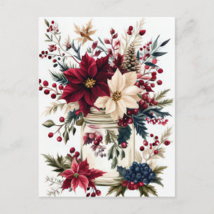 Weihnachtsgrußkarte zum Fest Postkarte