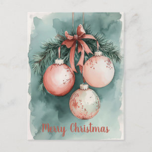 Weihnachtsgrußkarte zum Fest Postkarte