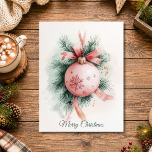 Weihnachtsgrußkarte zum Fest Postkarte