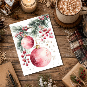 Weihnachtsgrußkarte zum Fest Postkarte
