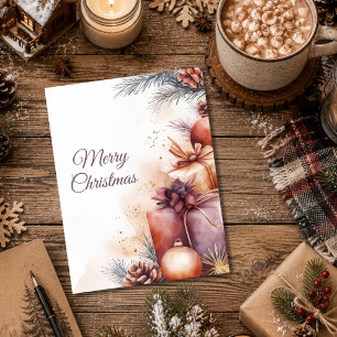 Weihnachtsgrußkarte zum Fest Postkarte