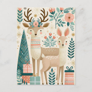 Weihnachtsgrußkarte zum Fest Postkarte