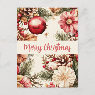 Weihnachtsgrußkarte zum Fest Postkarte