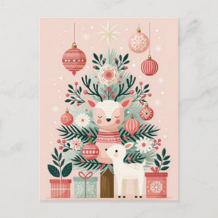 Weihnachtsgrußkarte zum Fest Postkarte