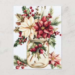 Weihnachtsgrußkarte zum Fest Postkarte