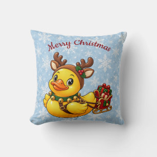 Weihnachtsgummiente Rentier Winterdekoration Kissen