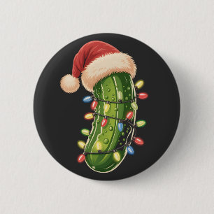Weihnachtsgurke Gurke In Xmas Licht Gurke Button