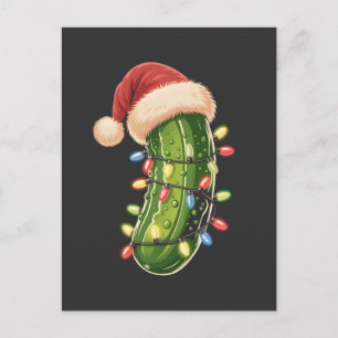 Weihnachtsgurke Gurke In Xmas Licht Gurke Einladungspostkarte