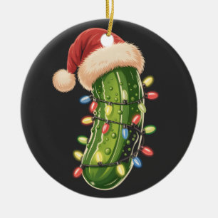 Weihnachtsgurke Gurke In Xmas Licht Gurke Keramik Ornament
