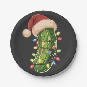 Weihnachtsgurke Gurke In Xmas Licht Gurke Pappteller