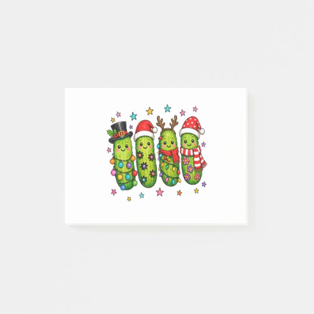 Weihnachtsgurken-Crew Post-it Klebezettel (Vorderseite)