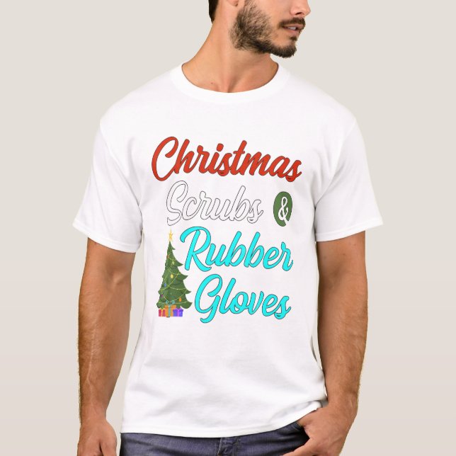 Weihnachtsgürtel mit Baumkruben T-Shirt (Vorderseite)