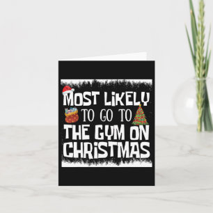 Weihnachtsgymnastik geht am ehesten zu Weihnachten Karte