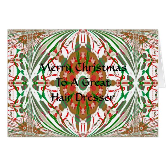 Weihnachtshaar-Aufbereiter-Karte Karte