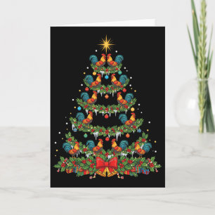 Weihnachtshahn-Baum, Cluckmas-Hahn-Stapel Karte