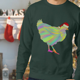 Weihnachtshähnchen Funny Psychedelic Hen Spaß Sweatshirt