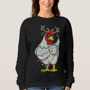 Weihnachtshähnchen Rentier Antlers Lights Pajama F Sweatshirt
