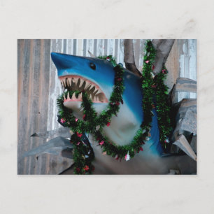 Weihnachtshai Feiertagspostkarte