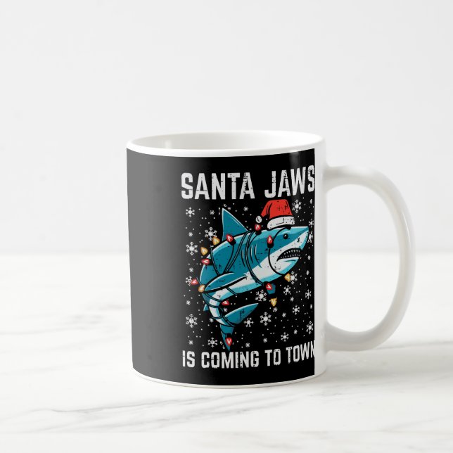 Weihnachtshai Weihnachtsmänner Weihnachtsmänner Ju Kaffeetasse (Rechts)