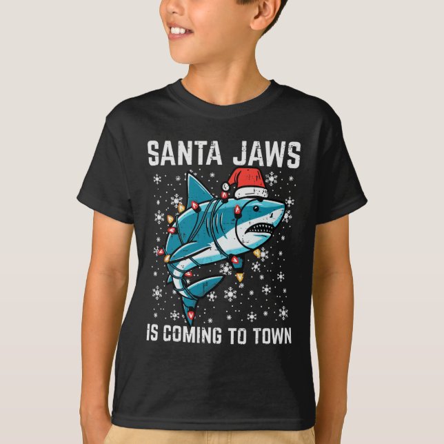 Weihnachtshai Weihnachtsmänner Weihnachtsmänner Ju T-Shirt (Vorderseite)