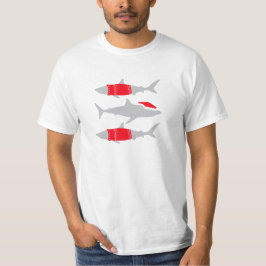 Weihnachtshaie in Weihnachtsmannmützen und Jumpers T-Shirt