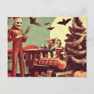 WeihnachtsHalloween-Horror Postkarte
