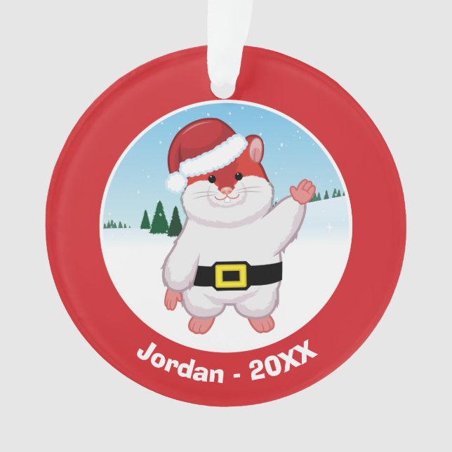 Weihnachtshamster Ornament (Vorderseite)