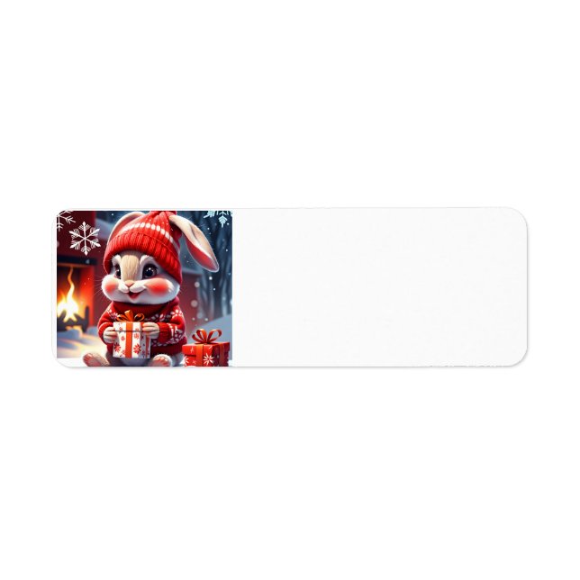 Weihnachtshändler-Adressetikett (Vorne)