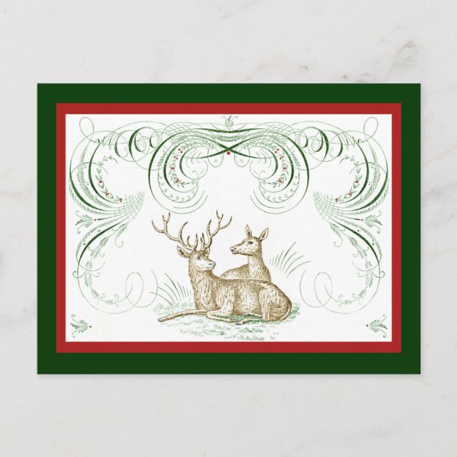 Weihnachtshändler Feiertagspostkarte (Vorderseite)