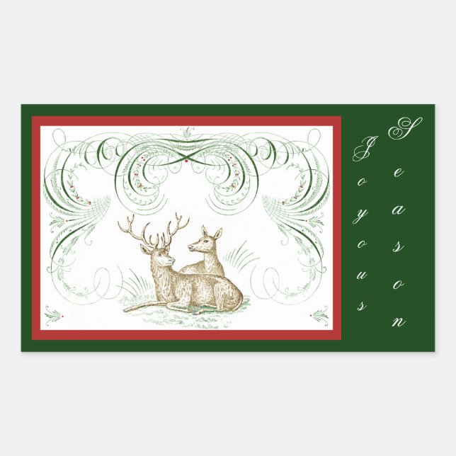Weihnachtshändler Rechteckiger Aufkleber (Vorderseite)