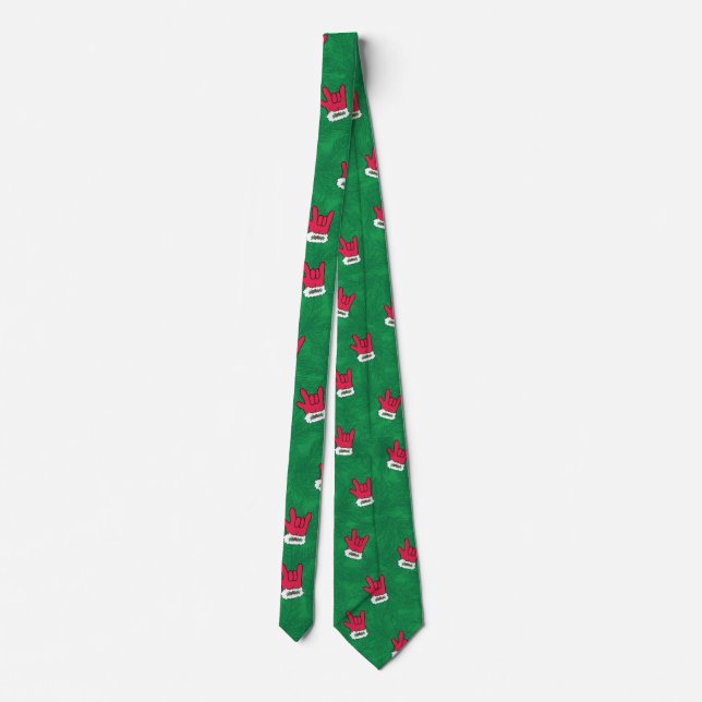 Weihnachtshandschuh Weihnachtszeit-Krawatte Krawatte (Rückseite)