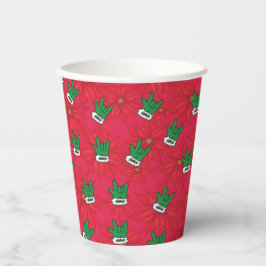Weihnachtshandschuhe, ASL ILL, Weihnachten ASL Pappbecher