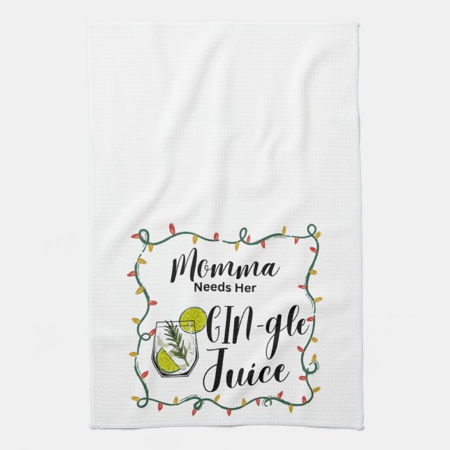Weihnachtshandtuch - GINgle Juice Geschirrtuch (Vertikal)