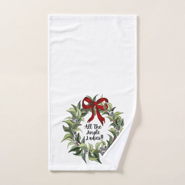 Weihnachtshandtuch - Jingle Ladys Wreath Handtuch (Handtuch)