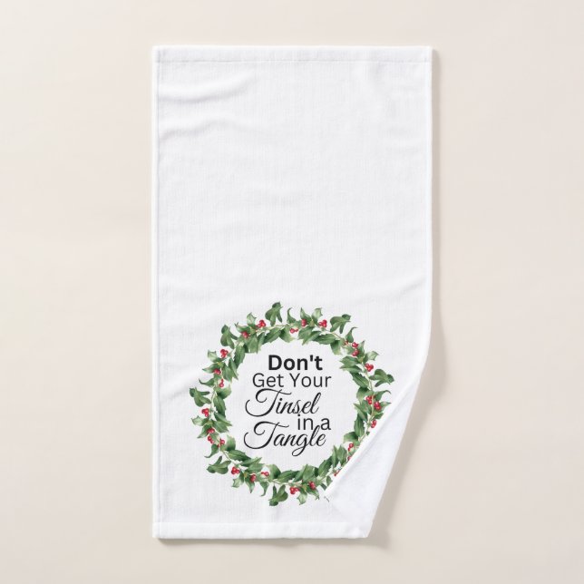 Weihnachtshandtuch - Tinsel-Wrack Handtuch (Handtuch)