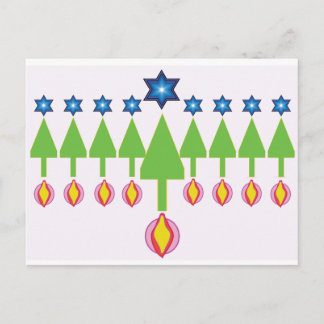 WeihnachtsHanukkah Chrismukka-Karte Feiertagspostkarte