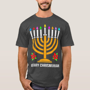 WeihnachtsHanukkah Menorah Merry Chrismukkah T-Shirt