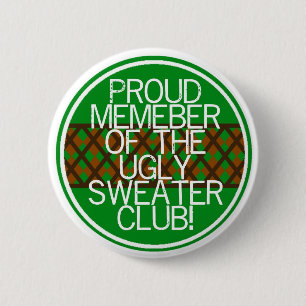 Weihnachtshässliche Strickjacke Geschenke Button