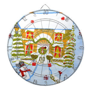 Weihnachtshaus Dartscheibe