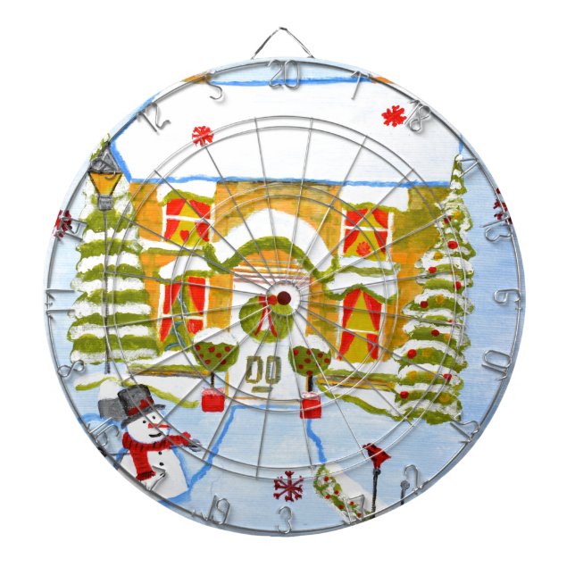 Weihnachtshaus Dartscheibe (vorne)