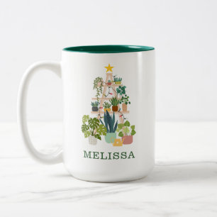 Weihnachtshaus PlantMug Zwei-Tone-Kaffee-Tasse Zweifarbige Tasse